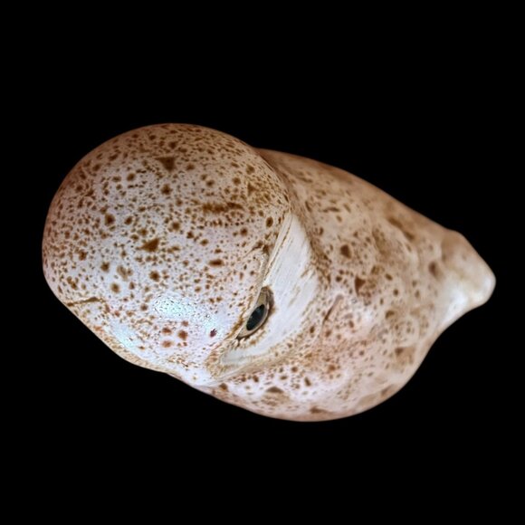 Vintage Pigeon Forge Pottery Mid Century Modern Speckled Signed Owl Figurine - Picture 5 of 7